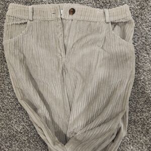 Topshop Women's Beige Corduroy Pants